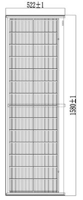 HJT CELLS 80W 90W Resistente a intempéries Vidro Temperado Preto BIPV Chapas Solares Fácil de Instalação Forma retangular listada
