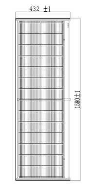 HJT CELLS 65W 70W 75W BIPV Chapas solares retangulares vidro temperado preto painéis solares fotovoltaicos UL listado / CE certificado