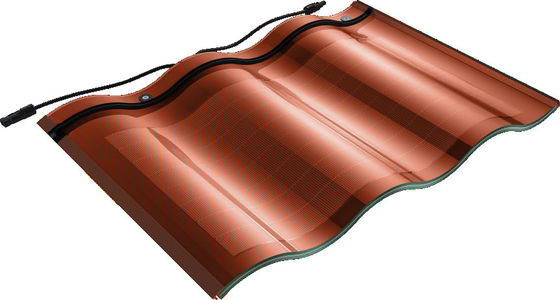 Células CIGS 18W 25w Rectangular BIPV azulejos de vidro solar resistente a intempéries azulejos solares pretos CE certificado